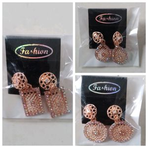 Golden Daymond Earings