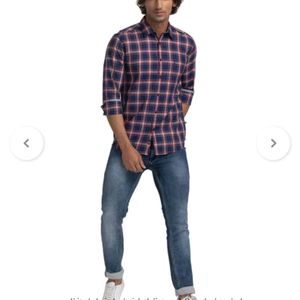 Indian Terrain Men Checkered Casual Slim Fit Shirt