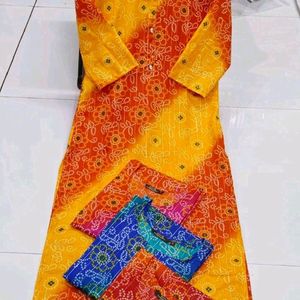 New Kurti Bandni Print