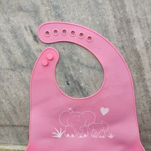 Silicon Baby Pink Bib