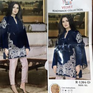 Velvet Pakistani Indo Western Set