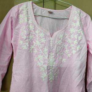 Cute Baby Pink Coloured Short Kurta