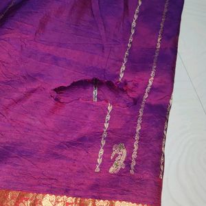 Pure Kanchi Pattu Saree 💜🧡