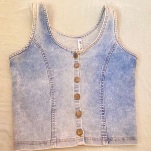 Denim Crop Top