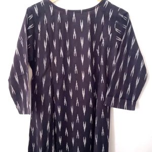 Ikkat Cotton Kurti Top