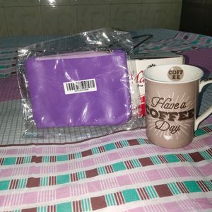 Combo Of Pouch And Coffee Mug Gifts,set