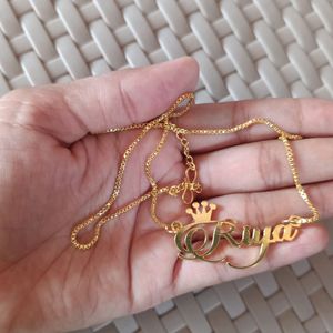 Gold Plated "Riya" Name Pandent Chain