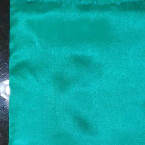 Sea Green Satin Saree With Blouse Piece