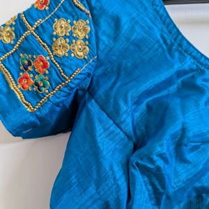 NEW!!!Blue Designer Blouse