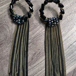 Black Long Chain Earrings