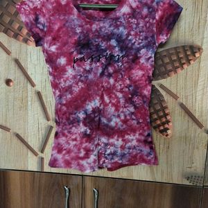 Tie - Die T- Shirt For Girls To Regular Use.