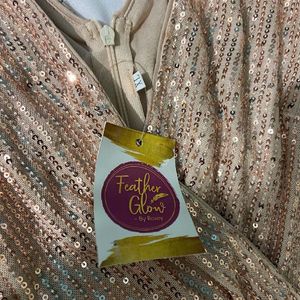 Gold Sequinned Cocktail Dress