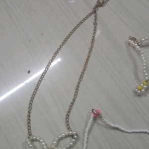 4 Bracelets 6 Korean  Necklace Set