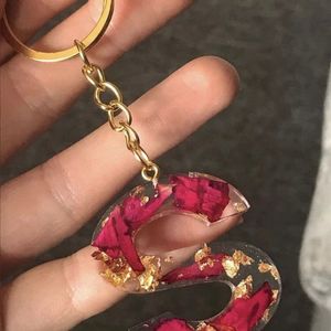 Resin Aphabet Keychain