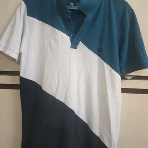 Premium Tri-Color Blue, White, and Black T-Shirt