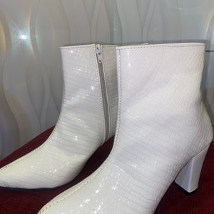 White Ankle Boot