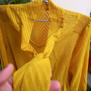 M&S Yellow A- Line Top