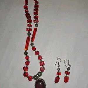 Red crystal jewelry jaadi