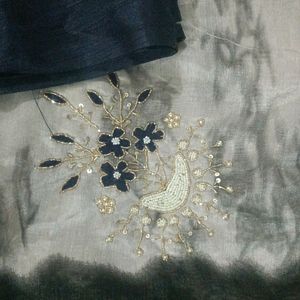 Jardosi work Patch Saree