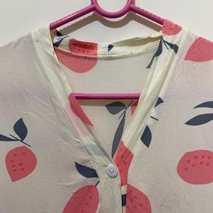 Floral Cotton Top Size May Fit Till 42