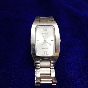 Casio White Full SS Watch