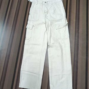 DG-26 Size-30 Cargo Straight Women Denim Jeans