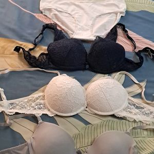 Combo Of Four Imported Fabric Bra N Panty