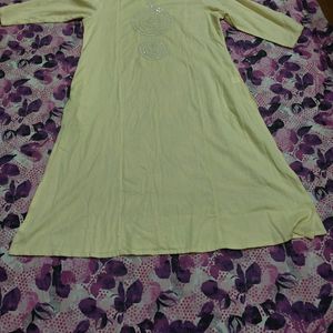 New Soft Yellow Kurti Unuesd