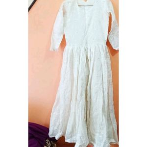 Embroidery Heavy Gown Off White