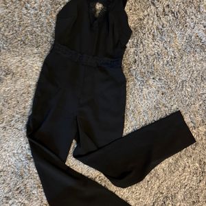 Black Topshop Lace Jumpsuit