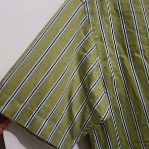 Lime Green Stripe Shirt