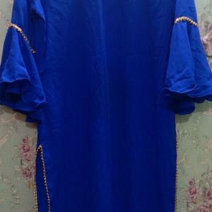 Navy Blue, Golden Colour Park Kurti Pant