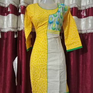 Yellow Colour Kurti (36inch Size)