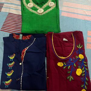 Combo Of 3 Kurta