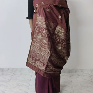 Mauve Silk Selu Saree