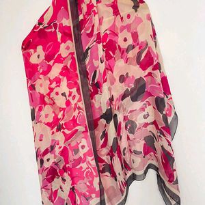 Valentino pink floral silk scraf