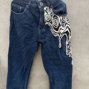 New Unused Handpainted Jeans