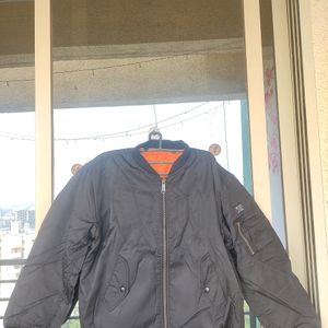 Black Plain Bomber Jacket