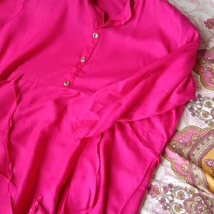 Long Rose Pink Dress For Women