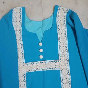 Never Used Prettiest Blue Kurti With Laces