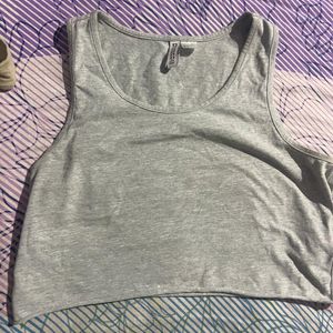 Grey Crop Top