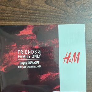 H&M 25% Off Voucher- Unlimited shopping