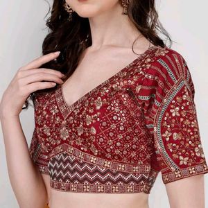 New Maroon Designer Blouse