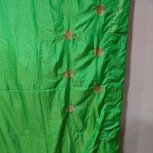 Silk Parrot  Green 💚 Saree