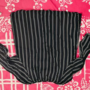 Black with white stripes Tunic / Kurti