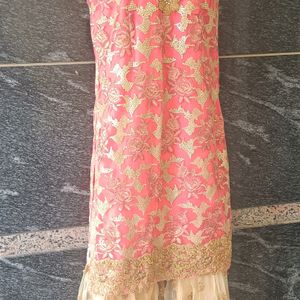 Beautiful Pink & Cream Sharara