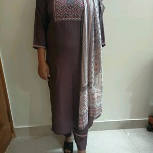 Sanisa Women Kurta, Pant And Dupatta Set