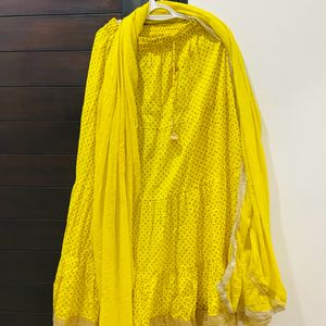 beautiful designer piece yellow lehnga