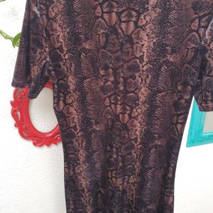 Zara Snake Print Midi Dress