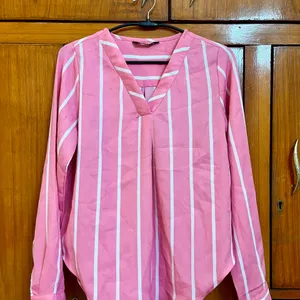 Chic HARPA  Pink Striped Shirt